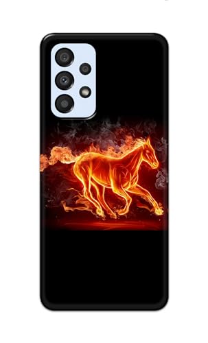 Image of PRINTFIDAA Plastic Printed Hard Back Cover Case For Samsung Galaxy A33 5G Back Cover (Fiery Horse) -112, Multi