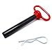 YuGtcen Hitch Pin, Tractor Towing Hitch Pin and Clip, Red Handle Trailer Hitch Pin Gate Pins for Towing RV, Truck, Boat, Car, Tractor (3/4 x 5 incn)