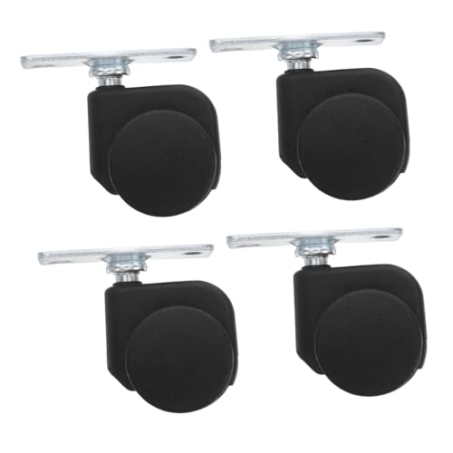 Lurrose 4 Pièces Roues de Chaise Pivotantes à Frein pour Fauteuils de Bureau Tabourets Étude Garçon Fille Établis Bureaux Informatiques Adaptées Aux Tapis et Parquets
