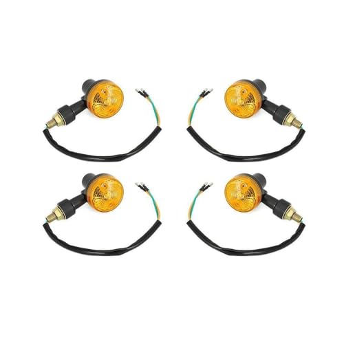 Clignotants de pour moto ambre 12V - Indicateurs de virage universels