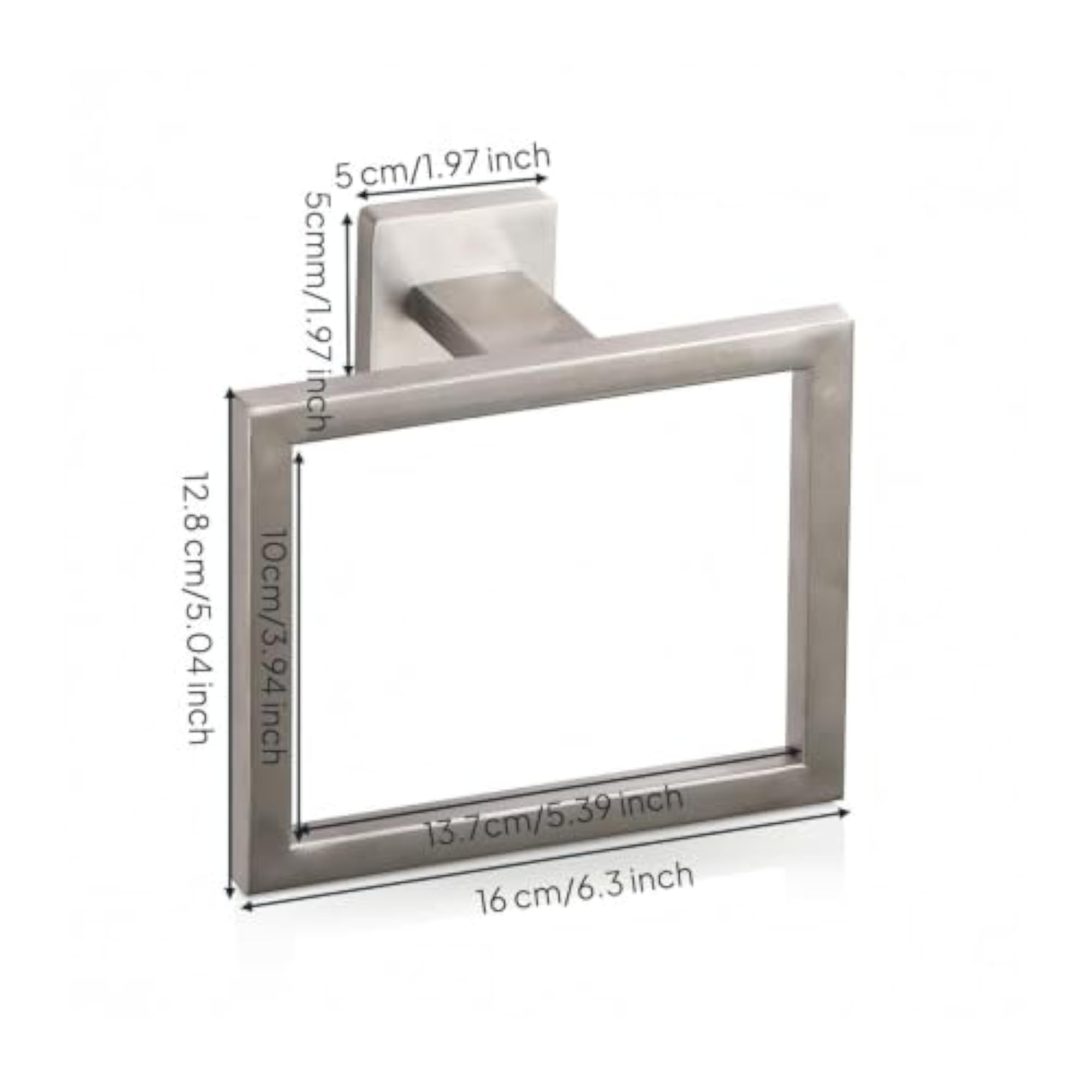 Hand Towel Holder with Square Base, Rustproof Design