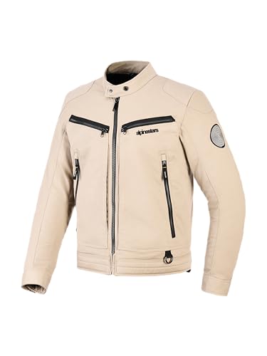 Alpinestars Bruiser Jacket, Men\'s Motorcycle Riding Coat, Stretch Polycotton Twill, Tech-Air Ready - L, Aluminum