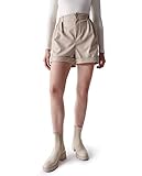 Salsa Pantalón Corto Efecto Piel de Cintura Alta