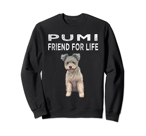 Pumi Friend For Life Dog Friendship Sweatshirt, Black