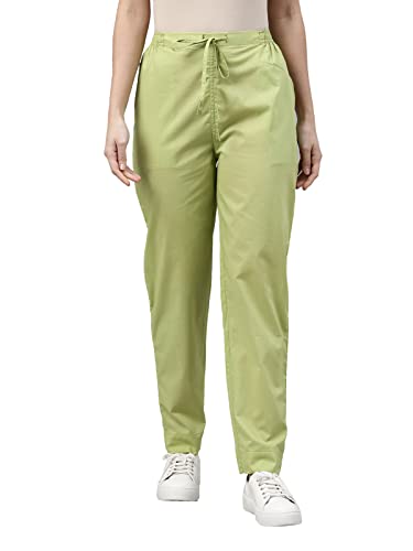 Image of GO COLORS Soft Cotton Pant Full Length for Women| Breathable, Mid Rise