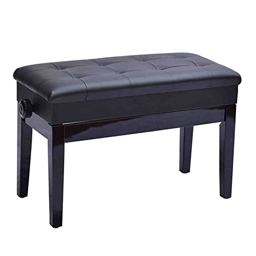 CrEev Tabouret de Piano, Tabouret de Coiffeuse, Banc de Clavier Double siège avec Compartiment de Rangement, Repose-Pieds en Cuir PU avec Pieds en Bois et siège en Mousse rembourré (Noir B) - Les Beatles, Paul McCartney, John Lennon, RIngo Starr, George Harrison CrEev Tabouret de Piano, Tabouret de Coiffeuse, Banc de Clavier Double siège avec Compartiment de Rangement, Repose-Pieds en Cuir PU avec Pieds en Bois et siège en Mousse rembourré (Noir B)