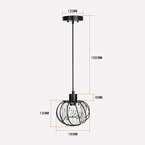 Lámpara de araña pequeña E27 para iluminar techos bajos con estilo retro 2