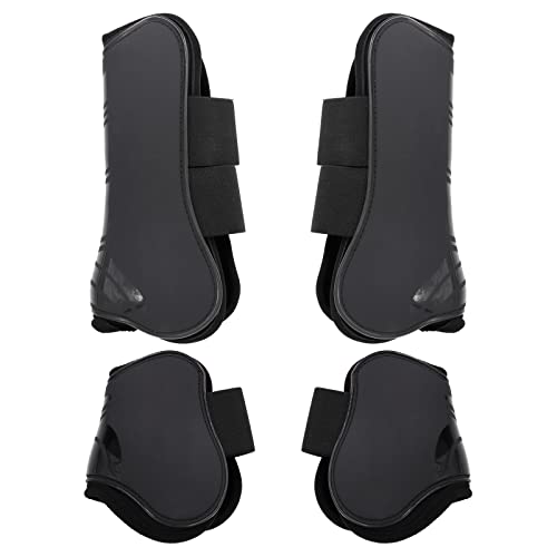 Surfante Horse Tendon Boots, Adjustable Horse Leg Protector for Horse Jumping Set of 4 - Front & Hind