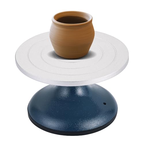NYXOVA 7 Pottery Banding Wheel Heavy Duty All-Metal Sculpting & Decorating Turntable with Smooth Ball Bearings Non-Slip Rubber Base for Ceramic Art Sculpting Wheel