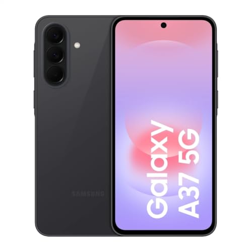 Image of Samsung Galaxy A37 5G (Awesome Charcoal, 8GB RAM, 128GB Storage) | Exynos 1480 Octa-Core Processor | 50MP + 8MP AI Dual Camera | 12MP Front Camera | 6.7-inch FHD+ Super AMOLED 120Hz Display |