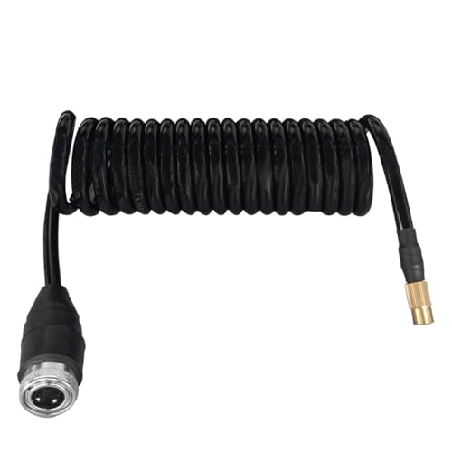 KITUREK 9.84ft Car Air Pump Extend Hose, PS20 Female Plug Air Compressor Hose, Rubber Tire Inflator Extension Tube, Deformation Resistant Tire Pump Hose for Car Motorcycle American Tire Nozzle