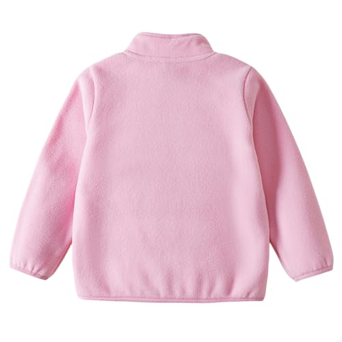 Toddler Fleece Jacket Kids Lightweight Outerwear Boys Girls Long Sleeve Fall Spring Coat 2-12 Years2