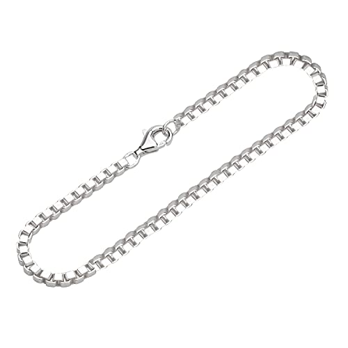 NKlaus Armband 925 Sterling Silber 20cm Venezianerkette diamantiert Unisex Armkette Neu 12500