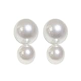 Double Pearl Earring Pearls Stud Dangle Earrings Faux Pearl Earring for Women Summer Gifts