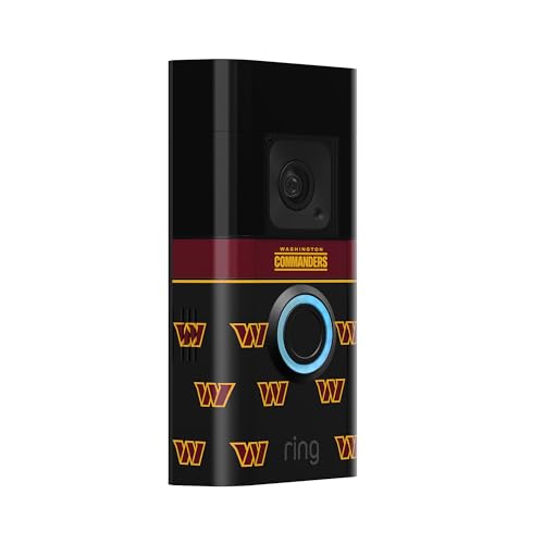 Image of All-New Limited Edition, Official NFL Faceplate for Ring Doorbells - Video Doorbell 3, Video Doorbell 3 Plus, Video Doorbell 4, Battery Doorbell Plus, and Battery Doorbell Pro | Washington Commanders