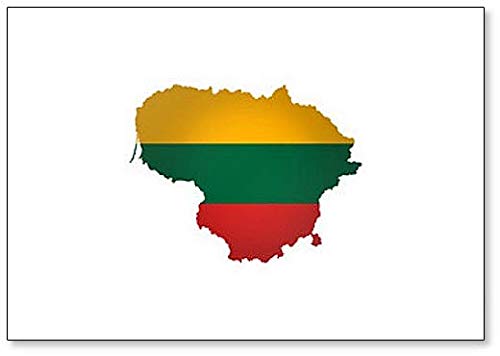 Lithuania Map with Lithuanian Flag Classic Fridge Magnet