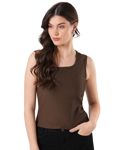 Image of Selvia Women's & Girl's Sleeveless Regular Fit Tank Top, Tops for Women Western