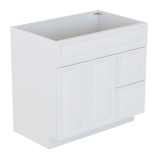KitchenMan 36 Bathroom Vanity with Two Shaker Drawers