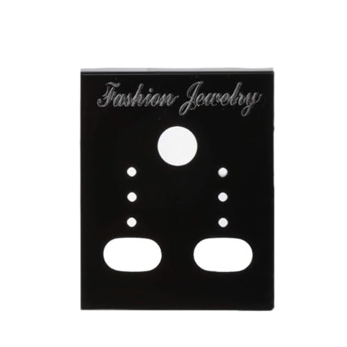 BEIDUOYANG 100Pcs Earring Display Cards Earring Holder Cards Professional Plastic Earring Ear Studs Holder Display Cards Jewelry Bags Drawstring Purple, Black