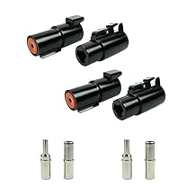 ST6287 1 Pin DTHD Connector 2 Sets IP67 Waterproof Single Terminal Connectors Fits for Heavy-Duty Applications Contact Size 8 Crimp Wire Gauge 8-10AWG 60A