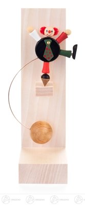 Chiffre de balancier clown en bois de 13.5 cm pour pendule de mineur
