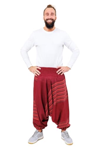 Sarouel ample unisexe rouge Solara en taille S au XXXL