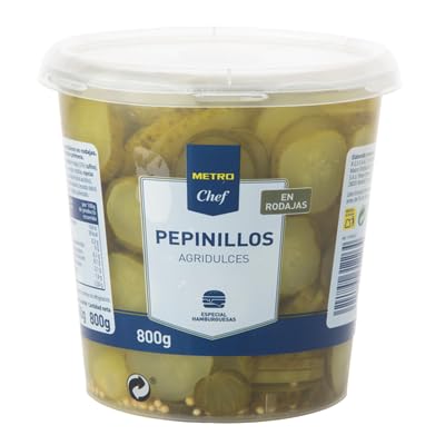 Pepinillos Agridulces Chef 1 BOTE 800G Escurrido 450G Rodajas