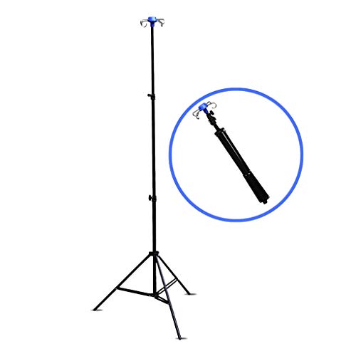IV Retractable Pole Portable Stand Medical Tripod Folding Infusion Stand for Elderly Home Care,Hospital and Clinic