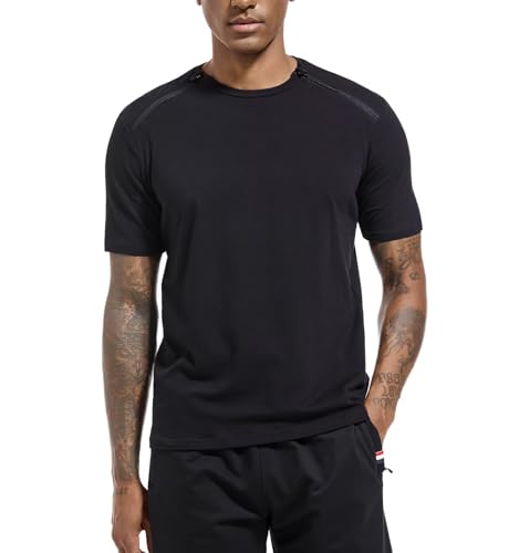 Unisex Chemo Shirts for Port Access Chemotherapy Post Shoulder Surgery Shirts Off The Shoulder Shirt3