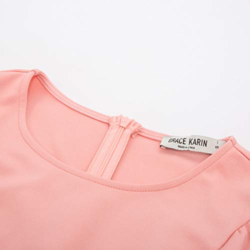 Grace Karin Women Fitted Elegant Formal Cocktail Party Pencil Midi Dress Xl Pink #TOP3