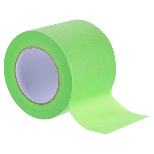 Image of Masking Tape Green Painters Tape Paper Tape [for Crafts DIY Walls Painting Packing Automotive Home Decoration Teaching]- 4 Inch x 60 Yards /1 Roll