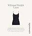 commando Whisper Weight Cami | Ultra-Lightweight Seamless Layering Camisole | Adjustable Straps & Raw-Cut Edges | Anti-Static | Black, Small-Medium