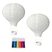 MotiveTech 2 Pieces Unfinished Hot Air Balloons Lamp Decor Ornaments Classic Hanging DIY Crafts for Party Painting Anniversary