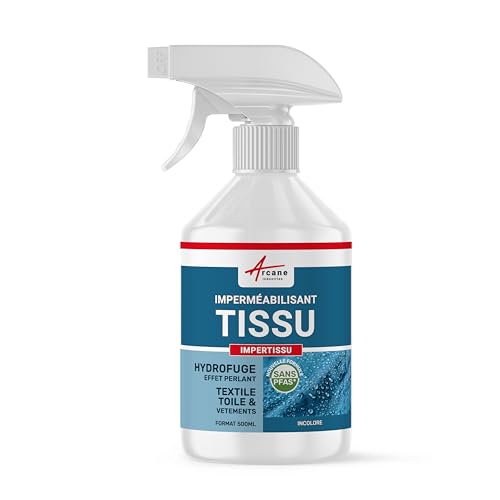 Imperméabilisant tissu textile exterieur, interieur : Toile, tente, housse, vetemement etc.. - IMPERTISSU - 0.5 L (jusqu'à 5 m²) - ARCANE INDUSTRIES