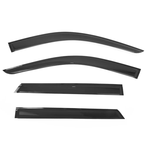 Window Visor Compatible with 2011-2026 Dodge Durango, Acrylic Smoke Tinted 4PCS Sun Rain Shade Guard Wind Vent Air Deflector by IKON MOTORSPORTS, 2012 2013 2014 2015 2016 2017