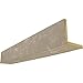 Ekena Millwork BMHH2C0080X060X192WH 2-Sided (L Hand Hewn Endurathane Faux Wood Ceiling Beam, 8"W x 6"H x 16