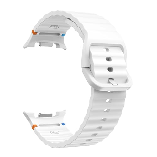 [XGYOMVB] Galaxy Watch 8 �p 40mm 44mm �X�|�[�c�u���X���b�g 8 �N���V�b�N�o���h�p 46mm(White,Galaxy watch 8 44mm)