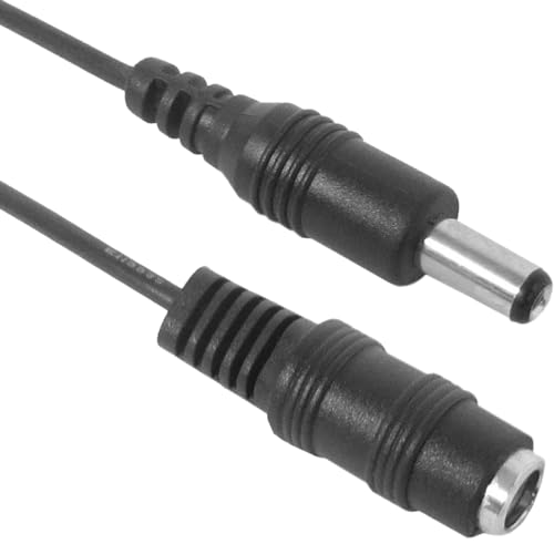 BeMatik - Cable de alimentación DC-Jack Conector 5.5x2.1mm de 5m (M/H)