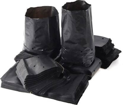 Garden Basket Plastic UV Protected Poly Grow Nursery Plant Bags/Plant Container, Grow Bags for Home Garden - Pack of 300 (Black, 5 x 7 inch)