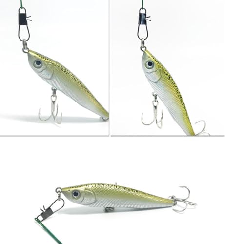 40 piezas Líder de Pesca con Giratorios y Clip miniatura 3