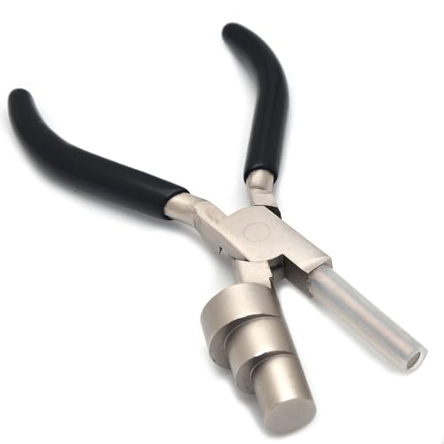 MonoSora Pinze per piegare fili con 3 ganasce di diverse dimensioni (13 mm, 17 mm, 22 mm), in acciaio inossidabile, impugnatura imbottita per la creazione di gioielli e artigianato