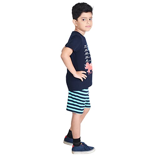 Image of Clothe Funn Boys Printed Cotton Half Sleeves T-Shirt & Shorts Set