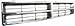 Evan-Fischer Grille Insert Compatible with 1986-1990 Dodge D250 Chrome Plastic