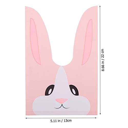 Hemoton sacos de presente de Páscoa, 50 peças, sacos de presente de coelho, sacos de brinde de festa