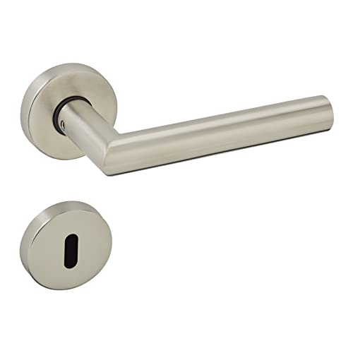 Set di maniglie WILMA moderne a leva per porte Acciaio inox BB - Maniglia per porte in acciaio inox - Set di maniglie a leva per porte interne con materiale di fissaggio di Sotech