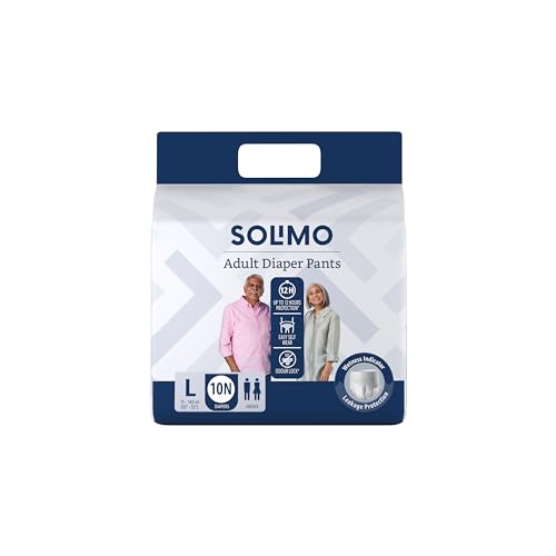 Amazon Brand - Solimo Adult Diapers Pant Style | Large Size | 10 ...