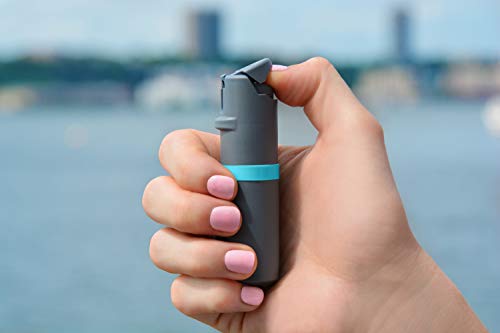 Pom Pepper Spray Combo Pack Clip & Keychain - Maximum Strength Oc Spray Self Defense- Tactical Compact & Safe Design - 25 Bursts & 10 Ft Range - Stream Spray Pattern #TOP6