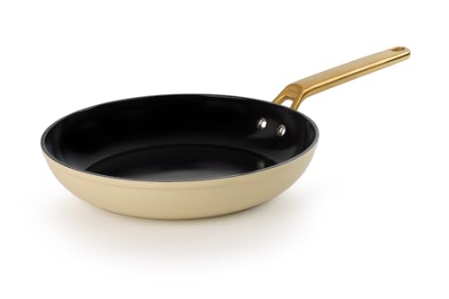 Arcos Serie Samoa Iconic | Sarten Antiadherente Cerámico 28 cm | Aluminio Forjado | Apta cualquier cocina | Mango Acero Inoxidable | Apta lavavajillas | Color Beige | LIBRE DE (PFOA/PTFE/PFOS)