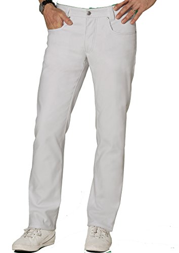 BP Med Trousers 1733-687-21 Herrenjeans - Schlanke Silhouette - 55% Baumwolle, 42% Polyester, 3% Elastolefin - Schlanke Passform - Größe: 34/32 - Farbe: weiß