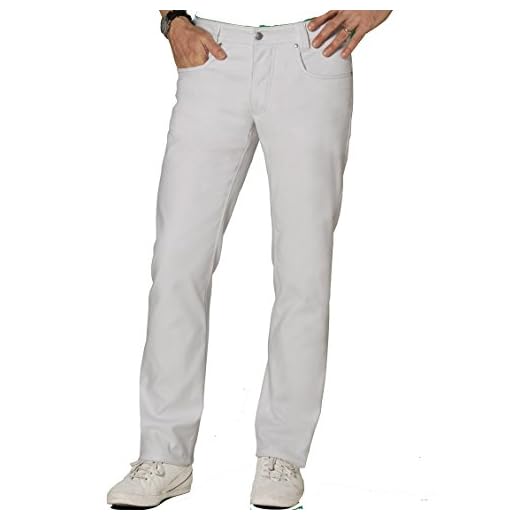 BP 1733-687-21-38/32 Jeans für Männer, Stretch-Stoff, 300,00 g/m² Stoffmischung mit Stretch, weiß, 38/32